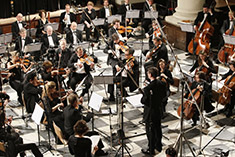 orchestra performing at the requiem