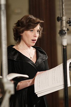 rebecca performing at the requiem